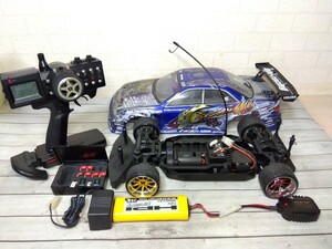 265■1/10　HPI Racing　E10 (受信機 : RF-1 サーボ : SF-1)　プロポ　フタバ FP-TJ-FM　ラジコン通電確認のみ　ジャンク現状品