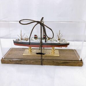 浅間丸 モデルシップ 模型 客船 ケース 箱入り 三菱重工 長崎造船所 オブジェ 船 置物 コレクションの画像7