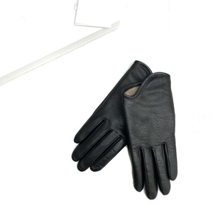 Mame Kurogouchi マメクロゴウチ Plain Leather Gloves レザー グローブ ブラック 2 MM22FW-AC311