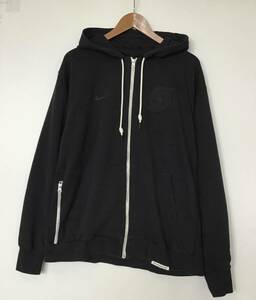 《 H 296》NIKE ナイキ パーカー ジップアップ NBA バスケットボール スポーツ XL 黒 トップス 1円スタート アメリカ古着 古着卸