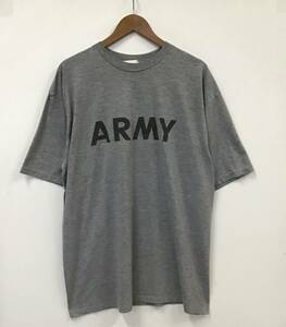 《H 358》ARMY アーミー 半袖Tシャツ ミリタリー プリント XL グレー 1円スタート アメリカ古着 古着卸