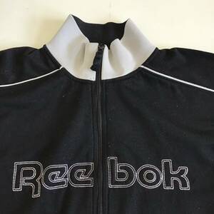 《 H 284》Reebok リーボック スウェットジャケット ジップアップ スポーツ トップス XL 黒 1円スタート アメリカ古着 古着卸