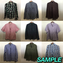 【T319】★1円スタート★ アメリカ古着卸オススメALL MEN'S SHIRT 大量 50kgベール目玉商品 S/S L/S 色デザイン豊富 ブランド有り 仕入れ_画像5