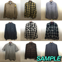 【T319】★1円スタート★ アメリカ古着卸オススメALL MEN'S SHIRT 大量 50kgベール目玉商品 S/S L/S 色デザイン豊富 ブランド有り 仕入れ_画像4