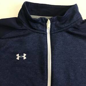 《 H 316》UNDER ARMOUR アンダーアーマー ハーフジップ プルオーバー スポーツ 3XL 紺 トップス 1円スタート アメリカ古着 古着卸