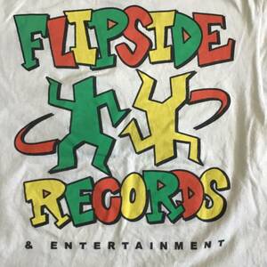 《 H 365》ALAB 半袖Tシャツ プリント FLIPSIDE RECORDS バックプリント Mサイズ トップス 1円スタート アメリカ古着 古着卸