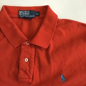 《 H 367》POLO RALPH LAUREN ラルフローレン 半袖 ポロシャツ ワンポイント XL 赤 トップス 1円スタート アメリカ古着 古着卸