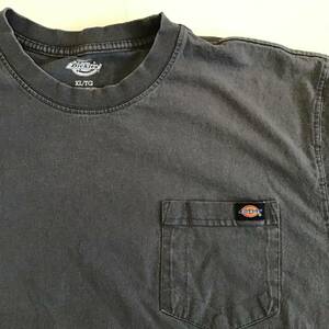 《 H 391》Dickies ディッキーズ 半袖Tシャツ 胸ポケット ポケT ワンポイント ワーク トップス XL 1円スタート アメリカ古着 古着卸