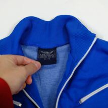 【1980s】ドイツヴィンテージ トラックジャケット　古着　青　ジップ　ビンテージ　ジッパーデザイン　ブルー　ジャージ　トップ　_画像3