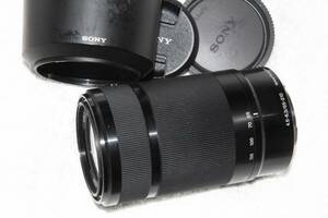 ソニー SONY E 55-210mm F4.5-6.3 OSS ブラック フード付 美品 （SEL55210）
