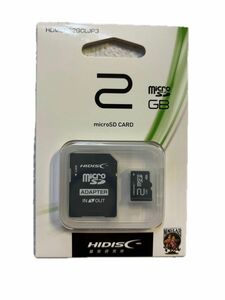 【未開封】HIDISC 磁気研究所 microSDカード2GB SD変換アダプタ付