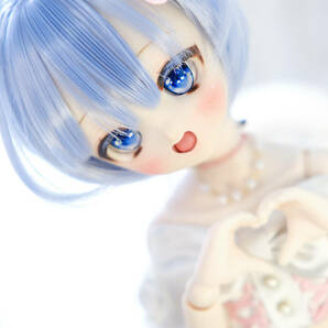 【RosenliaDoll】 DDH-01 カスタムヘッド ボークス SW肌（セミホワイト肌）開口 ヘッド+レジンアイ+おまけ（ウィッグ+手描きアイ） の画像2