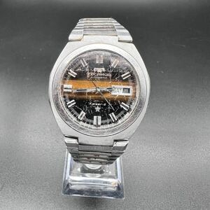 ジャンクTECHNOS Kaiser-II テクノス カイザーII automatic 自動巻き 腕時計 デイデイト カットガラス 竜頭無し b3-108 不動