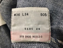 希少 1990年 USA製 アメリカ製 Levi's リーバイス 505 36インチ リジット ネイビー NAVY デニム ジーンズ denim 501XX 501 ビンテージ_画像4