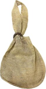 [ used ]Jurgen Lehl Jurgen Lehl bag lady's shoulder .. flax bag linen beige J0182EBG574