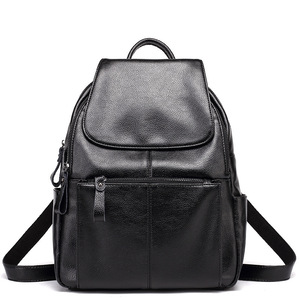  new goods # original leather rucksack lady's rucksack backpack? rucksack mother's bag handbag shoulder bag black 