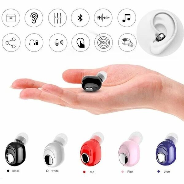 新品未使用品！☆ワイヤレスBluetooth5.0イヤホン☆片耳レッド