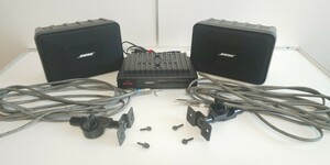 BOSE ボーズ パワーアンプ 1705 スピーカー101MM 2個 スピーカーブラケット 2個 コード・ケーブル 2個（6m）ジュラルミン ケース付き