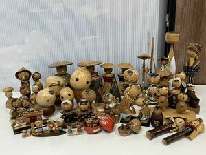 ①木製 郷土玩具 大量 セット まとめて 置物 ミニチュア 工芸品 伝統工芸 民芸品 昭和レトロ インテリア 人形 