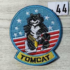 刺繍ワッペン ベルクロ付☆ トムキャット アメリカ軍 F-14 戦闘機 44 ミリタリー サバゲー マジックテープ パッチ