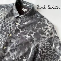 (美品) ポールスミス Paul Smith プリント 長袖シャツ L アニマルプリント シャツ _画像1