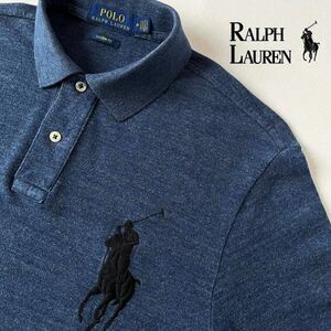 ラルフローレン RALPH LAUREN ビッグポニー 長袖 ポロシャツ M175/96A (日本L) インディゴ ネイビー シャツ 