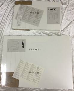 【送料無料】未使用品 IKEA LACK イケア ラック×2 商品番号 ①104.499.09 ②105.147.92 21072 