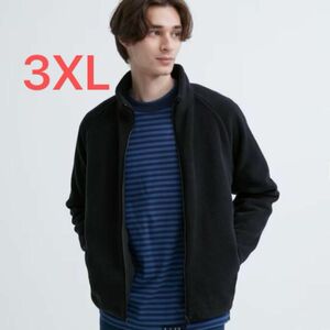 【3XL】UNIQLO フリースフルジップジャケット 【ブラック】 ユニクロ ブラック フリースジャケット