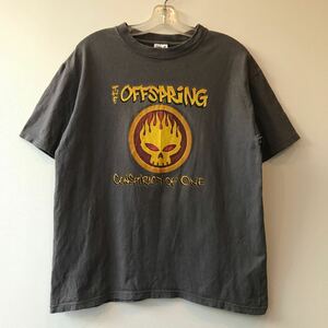 00年代初期 USA製 THE OFFSPRING オフスプリング conspiracy of one バンド Tシャツ M チャコール anvil POPパンク ビンテージ ロックT 90s