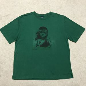 ～00s LANDS' END ランズエンド レミゼラブル Les Miserables 半袖 Tシャツ W-L メンズM相当 グリーン ビンテージ ムービーT 映画 ロックT