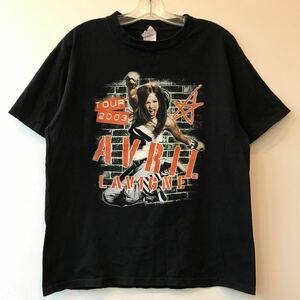 TOUR 2003 AVRIL LAVIGNE アヴリルラヴィーン アメリカ ツアー Tシャツ M オルタナティブ ロックT DELTA デルタ USA製 ビンテージ バンドT