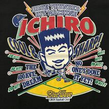 90's デッドストック 未着用 ORIX BLUE WAVE イチロー Tシャツ FRUIT OF THE LOOM ブラック LARGE 袖/裾シングル ビンテージ 90年代_画像2