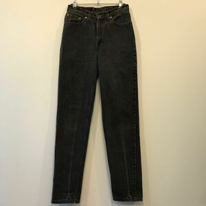 90's 97年 USA製 Levi's リーバイス 10512-0260 ブラック デニムパンツ W27 L30 スリム/テーパード 刻印573 サルファブラック 512 505 501