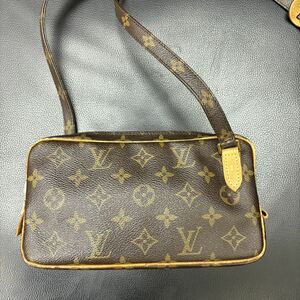 ★1円スタート★LOUIS VUITTON ルイヴィトン モノグラム マルリーバンドリエール M51828ショルダーバッグ ポシェット 斜め