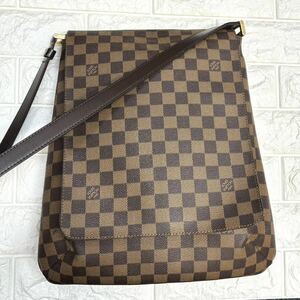 〈1円スタート品〉美品 ルイヴィトン LOUIS VUITTON ミュゼット ダミエエベヌ ショルダーバッグ N51302/シリアルSL0033 ロングストラップ