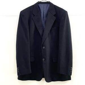 ☆お仕立て品 Ermenegildo Zegna エルメネジルドゼニア 90s カシミヤ100% 2Bテーラードジャケット ネイビー 古着【送料一律/同梱可能】I