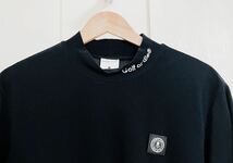 超希少 美品 MARK&LONA マークアンドロナ モックネック Tシャツ 半袖 50 XL ゴルフ メンズ 黒_画像3