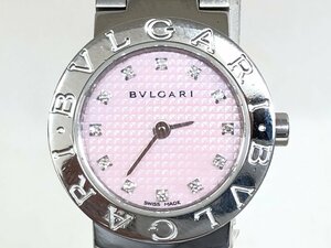 送料無料 新品仕上げ済み BVLGARI ブルガリ 12Pダイヤ BB23SS クォーツ ピンクシェル文字盤 レディース 2針 ドレスウォッチ