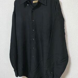 スペシャル 黒レーヨン 極美品 80'sビンテージARROW ブラック 長袖シャツ ビッグサイズ 90's 70's 60's 50's 40's オンブレ ロカビリーの画像2