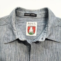 16AW FRANK LEDER リネン グランパシャツ プルオーバー L/S Shirt 長袖シャツ ストライプ ドイツ製 vintage linen_画像5