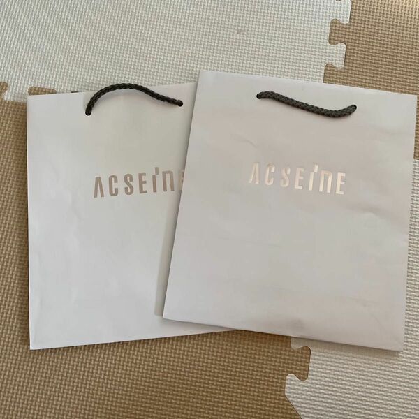紙袋 ショッパー ショップ袋　アクセーヌ　ACSEINE 2枚セット