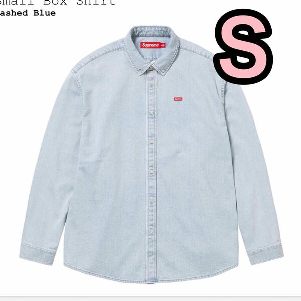 Supreme Small Box Shirt Washed Blue 24ss