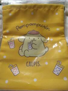 CALPIS* Pom Pom Purin pouch pouch, unused 