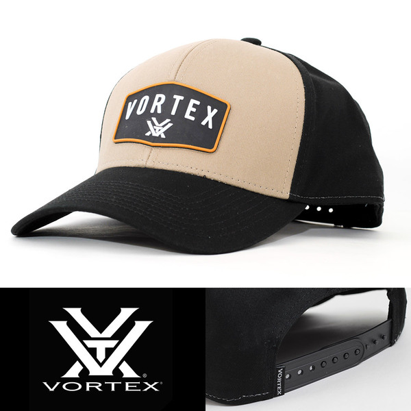 ローキャップ 帽子 メンズ ボルテックス Vortex Optics Go Big Patch Trucker Hat ベージュ/ブラック 3JHPY-01 USA ブランド