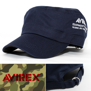 ワークキャップ 帽子 メンズ AVIREX Numbering Workcap アヴィレックス ネイビー 14534100-49 USA ミリタリー アメリカ