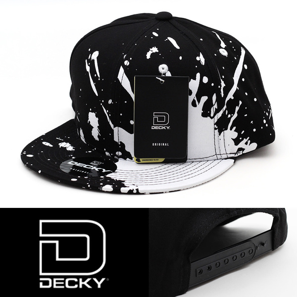 平ツバ キャップ 帽子 デッキー Decky Splat Snap backs ブラック/スプラッシュ 1125_dec-O ディッキー USA ロサンゼルス カリフォルニア