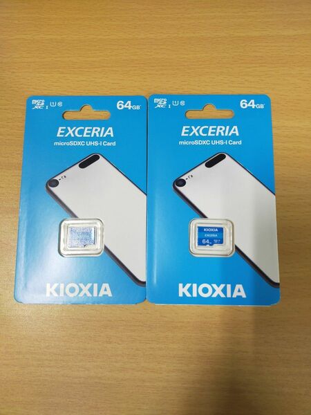 【新品2個セット】マイクロSDカード 64GB キオクシア 海外パッケージ KIOXIA microSDカード 旧東芝