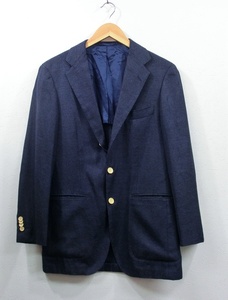 キングラムfhi☆リングジャケット RING JACKET ◆シルク混 ジャケット サイズ44 ネイビー メンズファッション【中古】