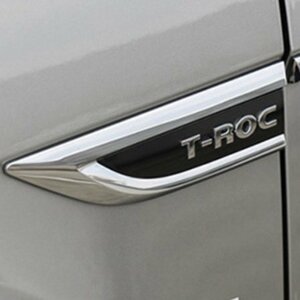 取付簡単サイドフェンダーパネル1個 フォルクスワーゲン T-ROC オリジナルのトリムステッカー カバーガーニッシュスタイル