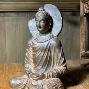 極細工 仏教古美術 仏像 ガンダーラ石仏 Gandhara ガンダーラ美術 石仏 仏像 装飾 置物 装飾 収蔵 コレクションの画像2